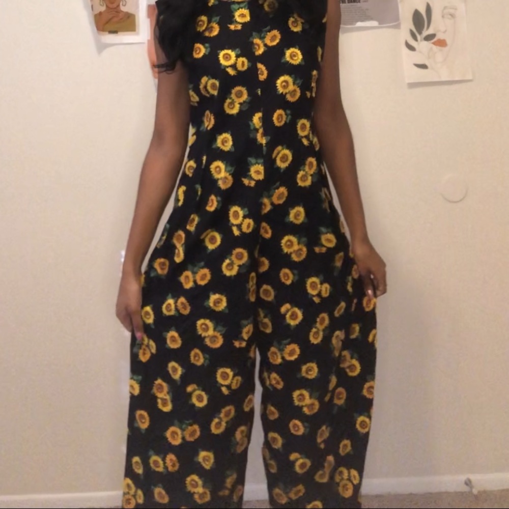 Vintage 90s Sunflower Jumpsuit